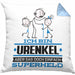 Urenkel Geschenk Kissen mit Füllung 40x40 Ich Bin Urenkel Aber Sag Doch Einfach Superheld Lustige Geschenkdiee für Urenkel (Grau) Blau Trendation