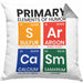 Primary Elemts Of Humor S Ar Ca Sm Chemiker Geschenkidee Sarkasmus Chemie Student GeschenkKissen mit Füllung 40x40 (Grau) Grau Trendation