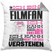 Filmfan Geschenk Kaffee-Kissen mit Füllung 40x40 Geschenkidee für Filmfan Ich Bin Filmfan Ich Kann Es Dir Erklären Jedoch Nicht Für Dich Verstehen Spruch Lustig (Grau) Grau Trendation