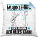 Musiklehrer Kissen mit Füllung 40x40 Geschenk für Musiklehrer Der Mann Der Alles Kann Geschenkidee zum Geburtstag (Grau) Blau Trendation