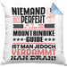 Mountainbike-Guide Geschenk Kissen mit Füllung 40x40 Lustige Geschenkidee für Mountainbike-Guide Geburtstag Niemand Ist Perfekt Aber Als Mountainbike-Guide Ist Man Nah Dran (Grau) Blau Trendation