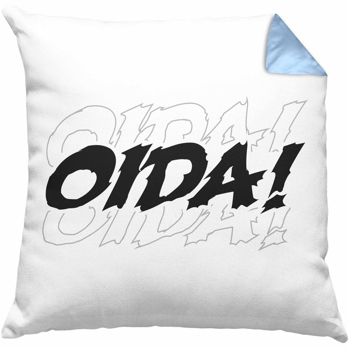 Oida Kissen mit Füllung 40x40 Geschenk Bayern Bayrisch Dialekt (Grau) Blau Trendation