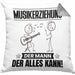 Musikerziehung Kissen mit Füllung 40x40 Geschenk für Musikerziehung Der Mann Der Alles Kann Geschenkidee zum Geburtstag (Grau) Grau Trendation