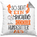 Hundesitter Kissen mit Füllung 40x40 So Sieht Ein Richtig Cooler Hundesitter Aus Geschenk Lustiger Spruch Geschenkidee (Grau) Grau Trendation