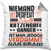 Katzencafégänger Geschenk Kissen mit Füllung 40x40 Lustige Geschenkidee für Katzencafégänger Geburtstag Niemand Ist Perfekt Aber Als Katzencafégänger Ist Man Nah Dran (Grau) Grau Trendation