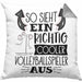 Volleyballspieler Kissen mit Füllung 40x40 Geschenk So Sieht Ein Richtig Cooler Volleyballspieler Aus Geschenkidee Spruch Lustig (Grau) Grau Trendation