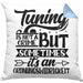 Tuning Is Not A Crime But Sometimes It's An Ordnungswidirigkeit Kissen mit Füllung 40x40 Geschenk Drifter Tuning Geschenkidee (Grau) Blau Trendation