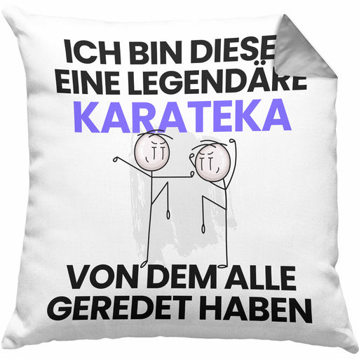Karateka Geschenk Kissen mit Füllung 40x40 Lustige Geschenkidee Geburtstag für Karateka Ich Bin Dieser Legendäre Karateka Von Dem Alle Geredet Haben (Grau) Grau Trendation