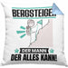 Bergsteiger Kissen mit Füllung 40x40 Geschenk für Bergsteiger Der Mann Der Alles Kann Geschenkidee zum Geburtstag (Grau) Blau Trendation