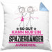 Spaziergänger Geschenk Kissen mit Füllung 40x40 So Gut Kann Nur Ein Spaziergänger Aussehen Geschenkidee (Grau) Blau Trendation