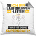 Laufgruppenleiter Kissen mit Füllung 40x40 Geschenk für Laufgruppenleiter Geburtstag Lustiger Spruch Was Ist Deine Superkraft (Grau) Grau Trendation