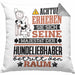 Hundeliebhaber Geschenk Kissen mit Füllung 40x40 Lustiger Spruch Erheben Sie Sich Der Hundeliebhaber Betritt den Raum (Grau) Grau Trendation