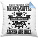 Erst Kaffe Baue Sachen Aus Holz Kreissäge Kissen mit Füllung 40x40 Geschenk Holzarbeiter Geschenkidee Schreiner (Grau) Blau Trendation