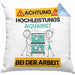 Aquarist Kissen mit Füllung 40x40 Geschenk Lustiger Spruch Geschenkidee für Aquarist Achtung Hochleistungs Aquarist Bei Der Arbeit (Grau) Blau Trendation