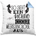 Meeresbiologe Kissen mit Füllung 40x40 So Sieht Ein Richtig Cooler Meeresbiologe Aus Geschenk Lustiger Spruch Geschenkidee (Grau) Blau Trendation