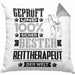 Reittherapeut Geschenk Lustiger Spruch für Reittherapeut Geschenkidee Bester Reittherapeut Der WeltKissen mit Füllung 40x40 (Grau) Grau Trendation
