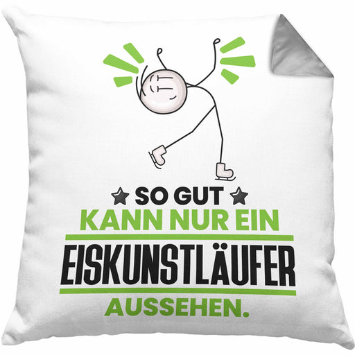 Eiskunstläufer Geschenk Kissen mit Füllung 40x40 So Gut Kann Nur Ein Eiskunstläufer Aussehen Geschenkidee (Grau) Grau Trendation