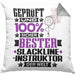 Slackline-Instruktor Geschenk Lustiger Spruch für Slackline-Instruktor Geschenkidee Bester Slackline-Instruktor Der WeltKissen mit Füllung 40x40 (Grau) Grau Trendation