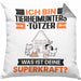 Tierheimunterstützer Kissen mit Füllung 40x40 Geschenk für Tierheimunterstützer Geburtstag Lustiger Spruch Was Ist Deine Superkraft (Grau) Grau Trendation