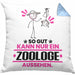 Zoologe Geschenk Kissen mit Füllung 40x40 So Gut Kann Nur Ein Zoologe Aussehen Geschenkidee (Grau) Blau Trendation