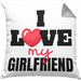 I Love My Girlfriend Kissen mit Füllung 40x40 Geschenk für Freund Beziehung Liebe Geschenkidee (Grau) Grau Trendation