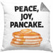 Peace Joy Pancake Kissen mit Füllung 40x40 Geschenk Pfannkuchen Eierkuchen Liebhaber (Grau) Grau Trendation