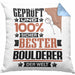Boulderer Geschenk Lustiger Spruch für Boulderer Geschenkidee Bester Boulderer Der WeltKissen mit Füllung 40x40 (Grau) Blau Trendation