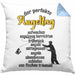 Kissen mit Füllung 40x40 für Angler Geschenk für Fischer Geschenkidee (Grau) Blau Trendation