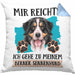 Berner Sennen Besitzer Kissen mit Füllung 40x40 Geschenk Lustiger Spruch Geschenkidee Mir Reichts Ich Geh Zu Meinem Berner Sennen (Grau) Blau Trendation