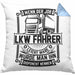LKW Fahrer Kissen mit Füllung 40x40 Geschenk Lastkraftwagenfahrer Geschenkidee Wenn Der Job Leicht Wäre Würde Man Ihn Disponent Nennen (Grau) Blau Trendation