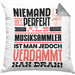 Musiksammler Geschenk Kissen mit Füllung 40x40 Lustige Geschenkidee für Musiksammler Geburtstag Niemand Ist Perfekt Aber Als Musiksammler Ist Man Nah Dran (Grau) Grau Trendation