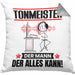 Tonmeister Kissen mit Füllung 40x40 Geschenk für Tonmeister Der Mann Der Alles Kann Geschenkidee zum Geburtstag (Grau) Grau Trendation