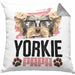 Yorkie Papa Besitzer Kissen mit Füllung 40x40 Geschenk Lustiger Spruch Geschenkidee Yorkie Liebhaber (Grau) Grau Trendation