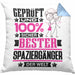 Spaziergänger Geschenk Lustiger Spruch für Spaziergänger Geschenkidee Bester Spaziergänger Der WeltKissen mit Füllung 40x40 (Grau) Blau Trendation