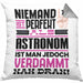 Astronom Geschenk Kissen mit Füllung 40x40 Lustige Geschenkidee für Astronom Geburtstag Niemand Ist Perfekt Aber Als Astronom Ist Man Nah Dran (Grau) Grau Trendation