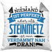 Steinmetz Kissen mit Füllung 40x40 Geschenk Spruch Geschenkidee Spruch Niemand Ist toll (Grau) Grau Trendation
