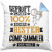Comic-Sammler Geschenk Lustiger Spruch für Comic-Sammler Geschenkidee Bester Comic-Sammler Der WeltKissen mit Füllung 40x40 (Grau) Blau Trendation