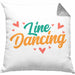 Lustige Line Dance Kissen mit Füllung 40x40 - Tolles Geschenk für Line Dance Enthusiasten "Line Dancing" (Grau) Grau Trendation