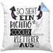Kletterer Kissen mit Füllung 40x40 Geschenk So Sieht Ein Richtig Cooler Kletterer Aus Geschenkidee Spruch Lustig (Grau) Blau Trendation