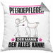 Pferdepfleger Kissen mit Füllung 40x40 Geschenk für Pferdepfleger Der Mann Der Alles Kann Geschenkidee zum Geburtstag (Grau) Grau Trendation