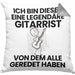 Gitarrist Geschenk Kissen mit Füllung 40x40 Lustige Geschenkidee Geburtstag für Gitarrist Ich Bin Dieser Legendäre Gitarrist Von Dem Alle Geredet Haben (Grau) Grau Trendation