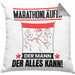 Marathonläufer Kissen mit Füllung 40x40 Geschenk für Marathonläufer Der Mann Der Alles Kann Geschenkidee zum Geburtstag (Grau) Grau Trendation