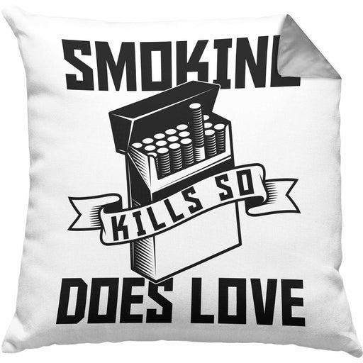 Smoking Kills So Does Love Kissen mit Füllung 40x40 Geschenk (Grau) Grau Trendation