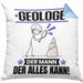 Geologe Kissen mit Füllung 40x40 Geschenk für Geologe Der Mann Der Alles Kann Geschenkidee zum Geburtstag (Grau) Blau Trendation