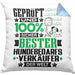 Hundebedarfsverkäufer Geschenk Lustiger Spruch für Hundebedarfsverkäufer Geschenkidee Bester Hundebedarfsverkäufer Der WeltKissen mit Füllung 40x40 (Grau) Blau Trendation