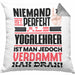 Yogalehrer Geschenk Kissen mit Füllung 40x40 Lustige Geschenkidee für Yogalehrer Geburtstag Niemand Ist Perfekt Aber Als Yogalehrer Ist Man Nah Dran (Grau) Grau Trendation