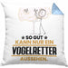 Vogelretter Geschenk Kissen mit Füllung 40x40 So Gut Kann Nur Ein Vogelretter Aussehen Geschenkidee (Grau) Blau Trendation