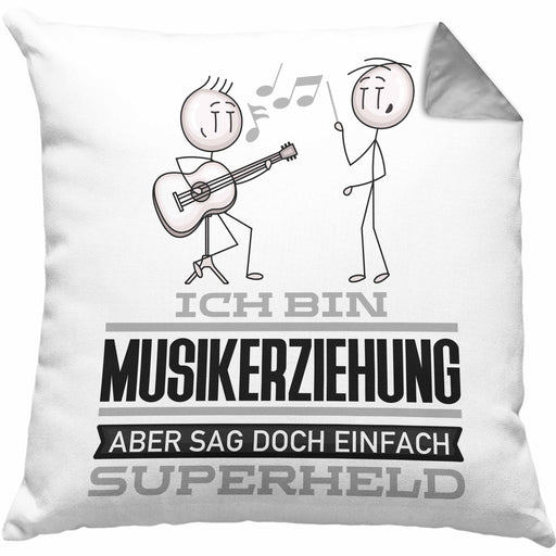 Musikerziehung Geschenk Kissen mit Füllung 40x40 Ich Bin Musikerziehung Aber Sag Doch Einfach Superheld Lustige Geschenkdiee für Musikerziehung (Grau) Grau Trendation