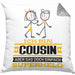 Cousin Geschenk Kissen mit Füllung 40x40 Ich Bin Cousin Aber Sag Doch Einfach Superheld Lustige Geschenkdiee für Cousin (Grau) Grau Trendation