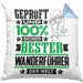 Wanderführer Geschenk Lustiger Spruch für Wanderführer Geschenkidee Bester Wanderführer Der WeltKissen mit Füllung 40x40 (Grau) Blau Trendation